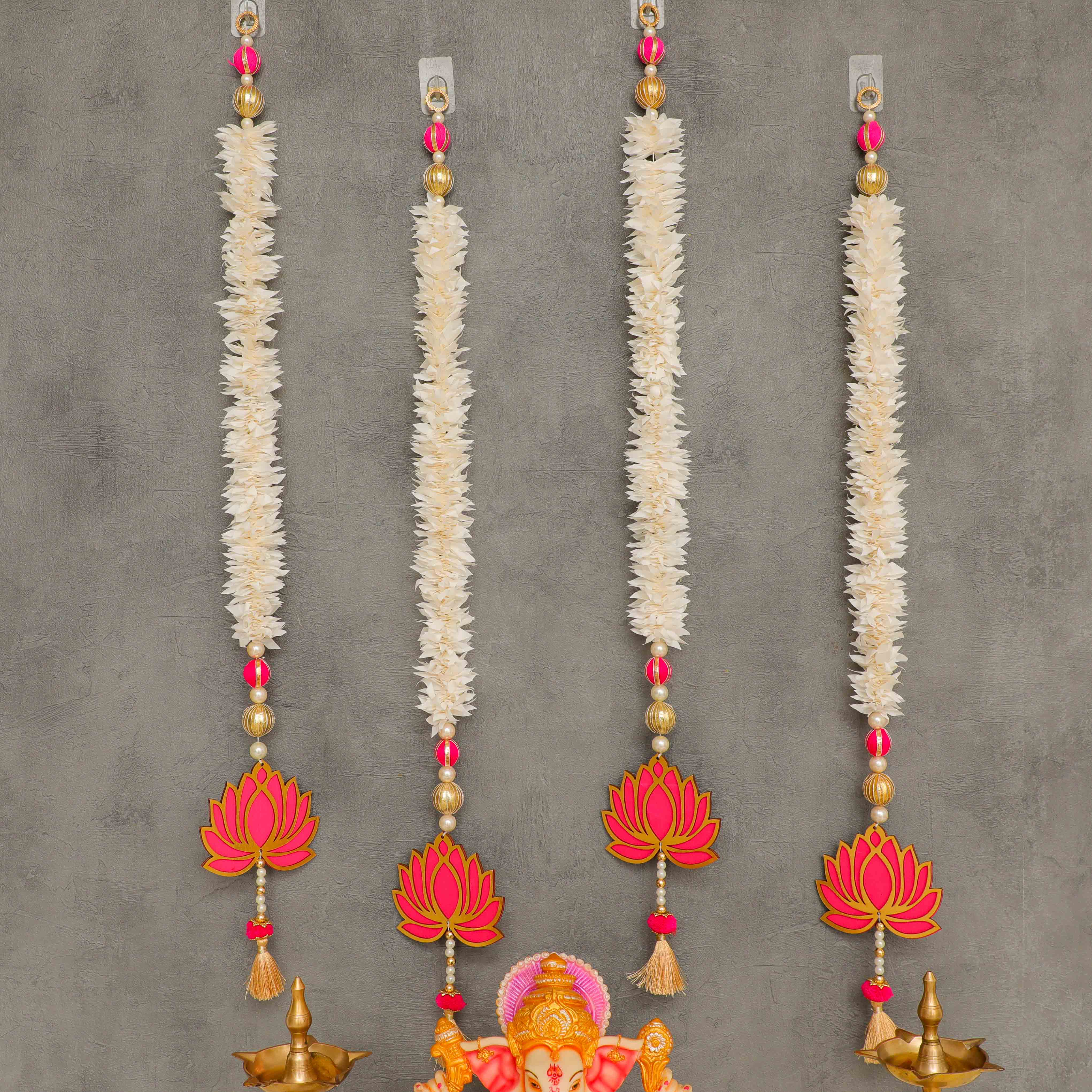 Lotus gajra hanging garland for indian events
