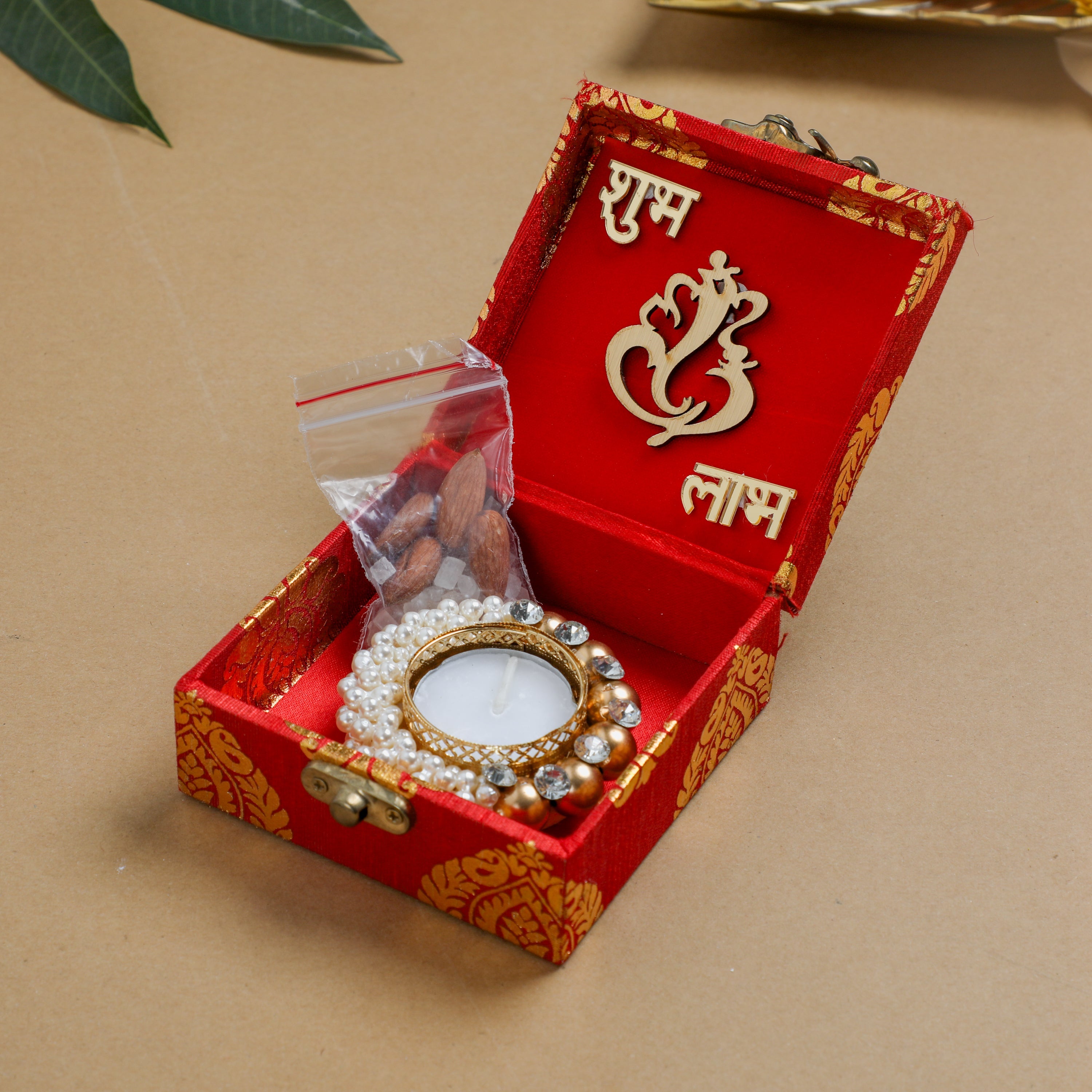 A stunning display of diya and traditional stickers