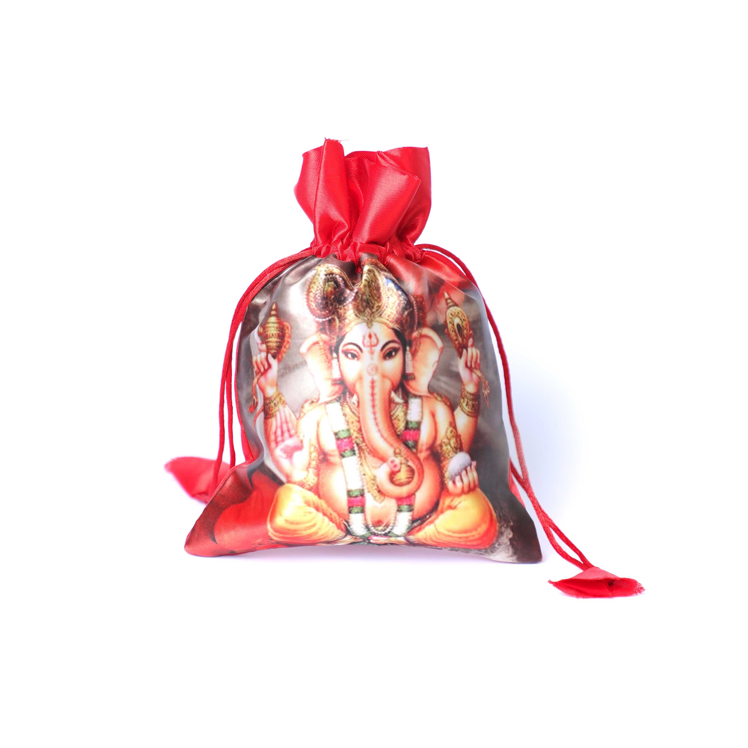 Gift wrapping potlis for wedding and indian pooja