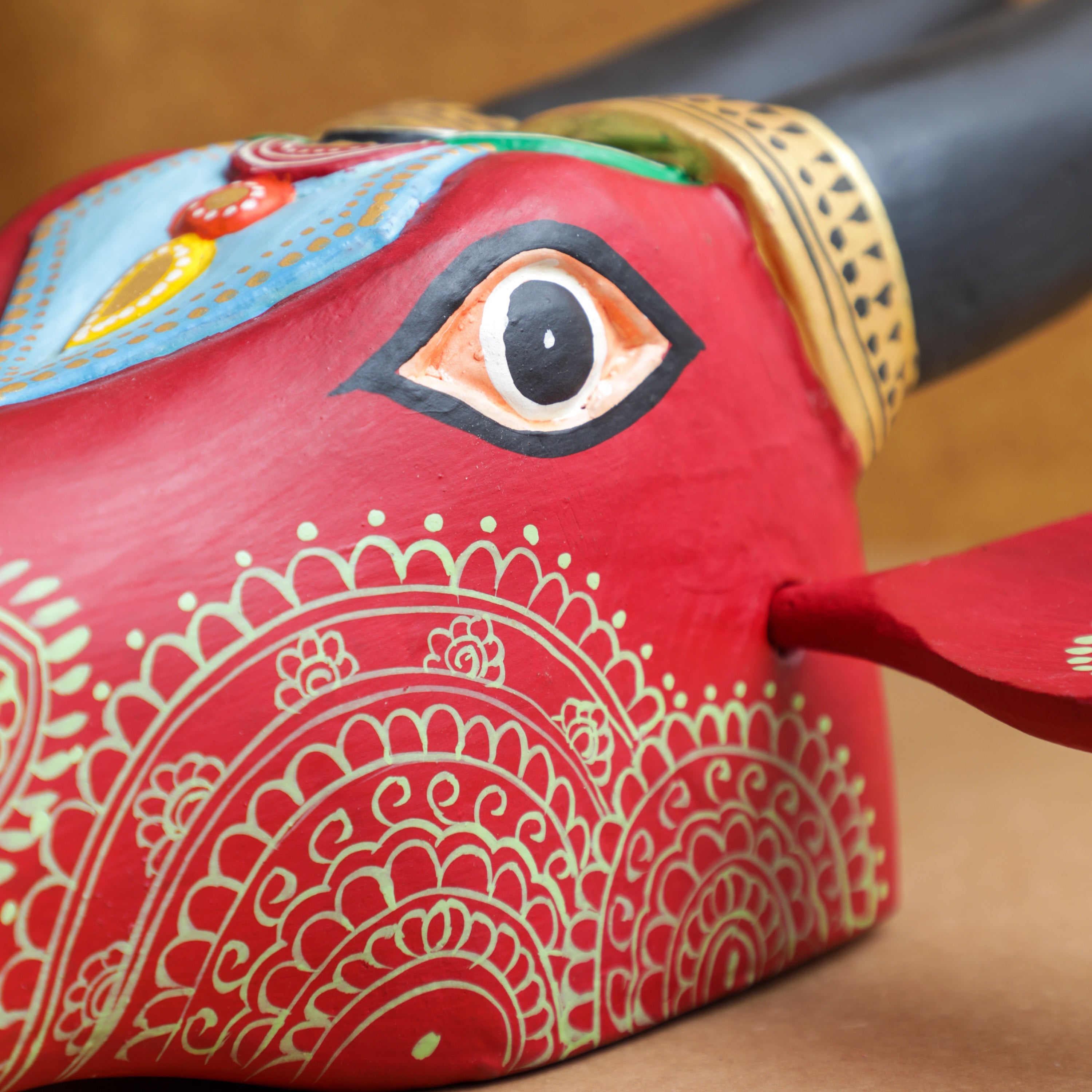 Cow Head Painted In Vibrant colors by Indian artists