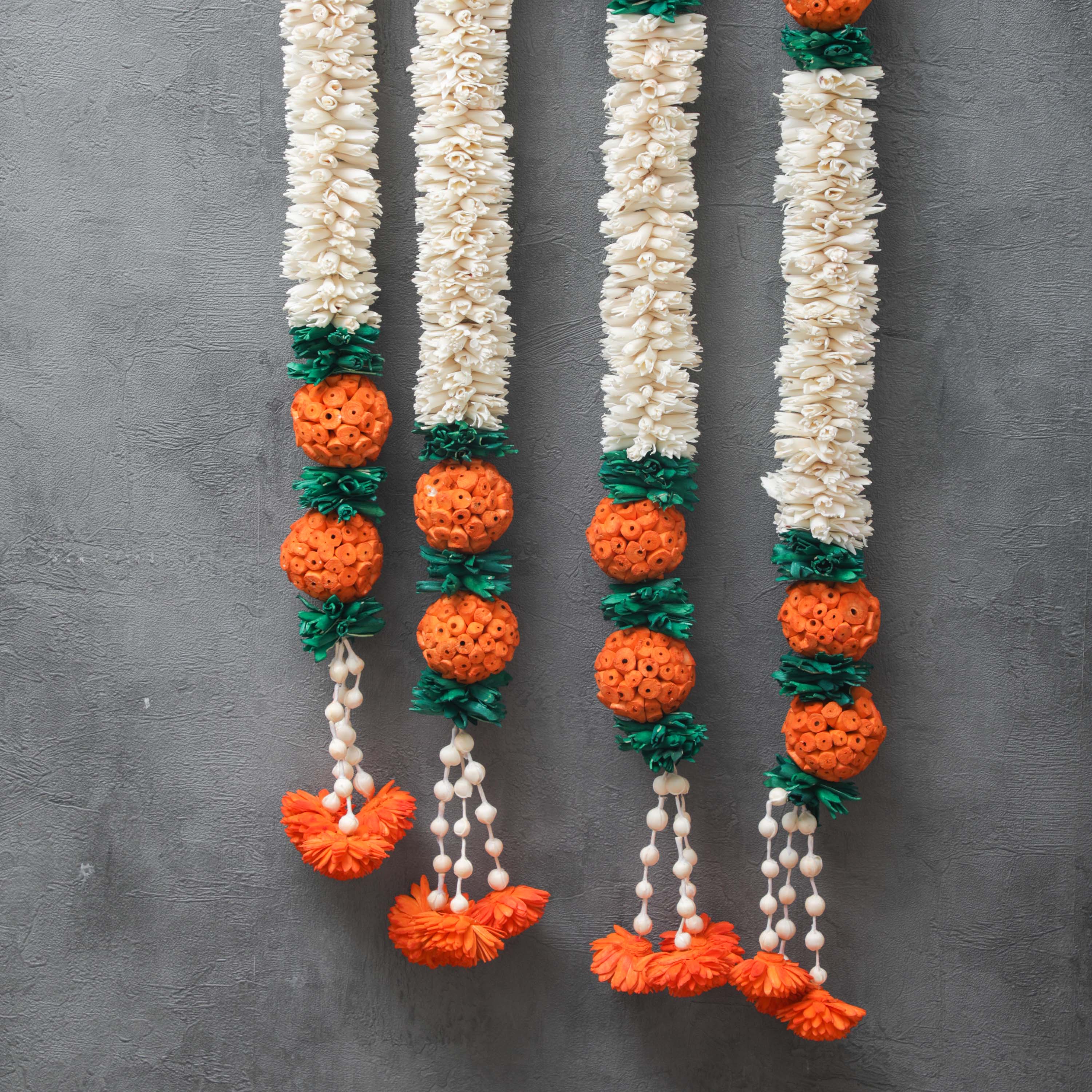 multicolor garlands for pooja