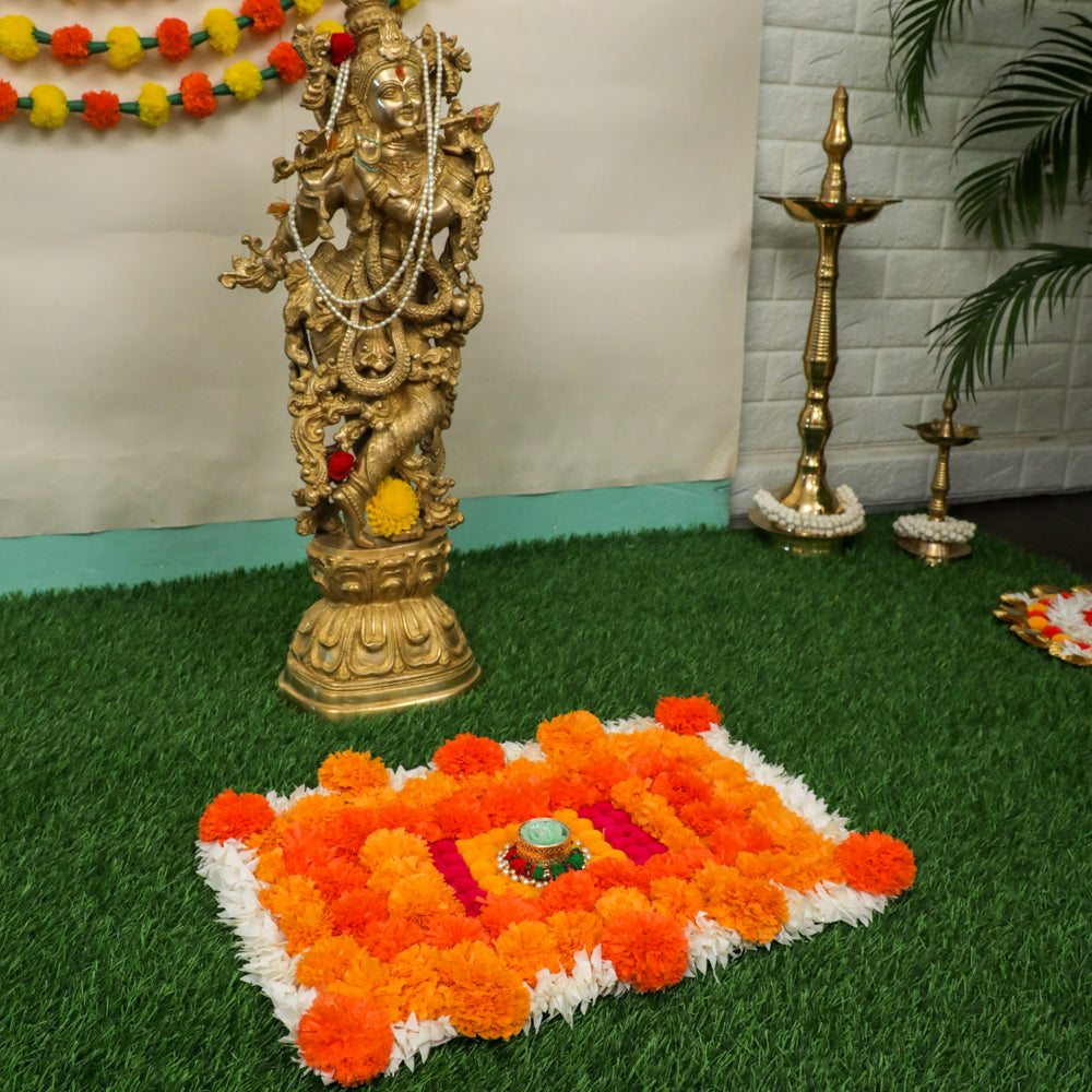 Floral Mat with Tealight Holder