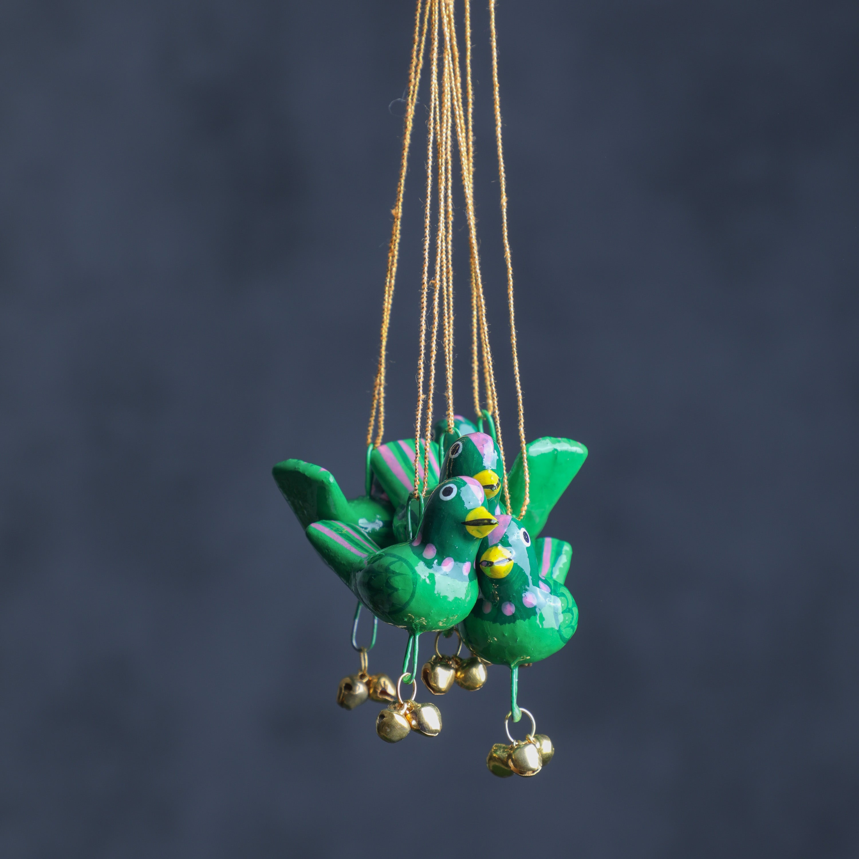 wooden parrot hangings
