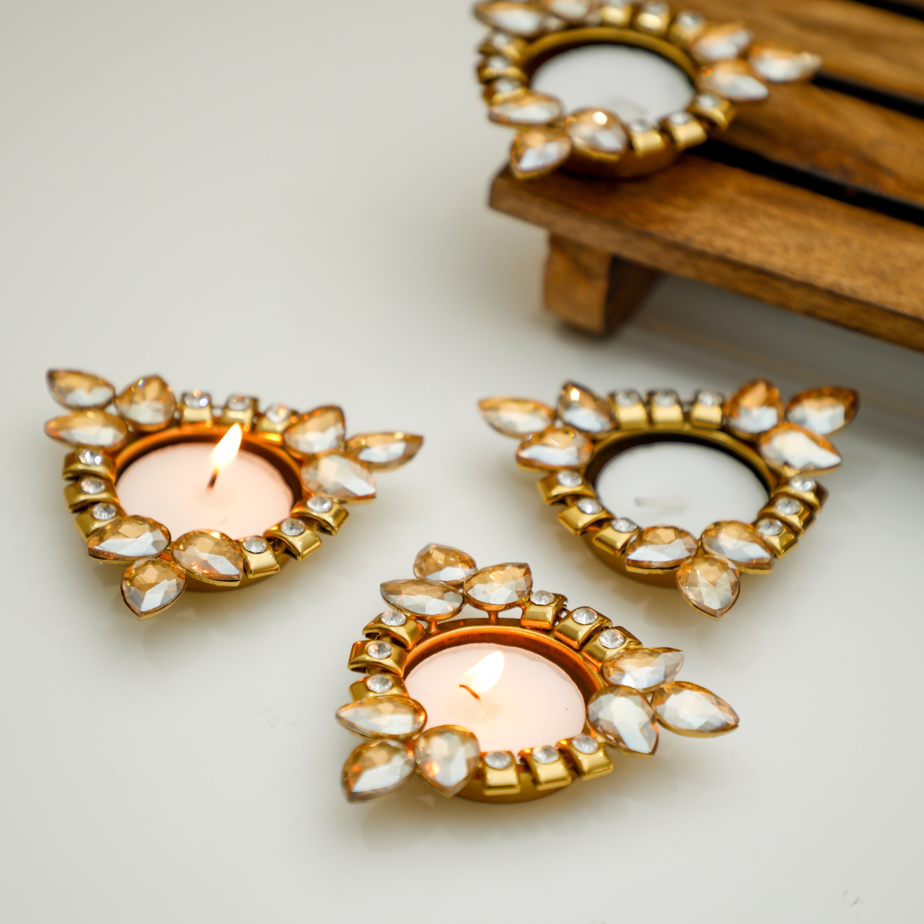 Triangle Diyas for diwali decor