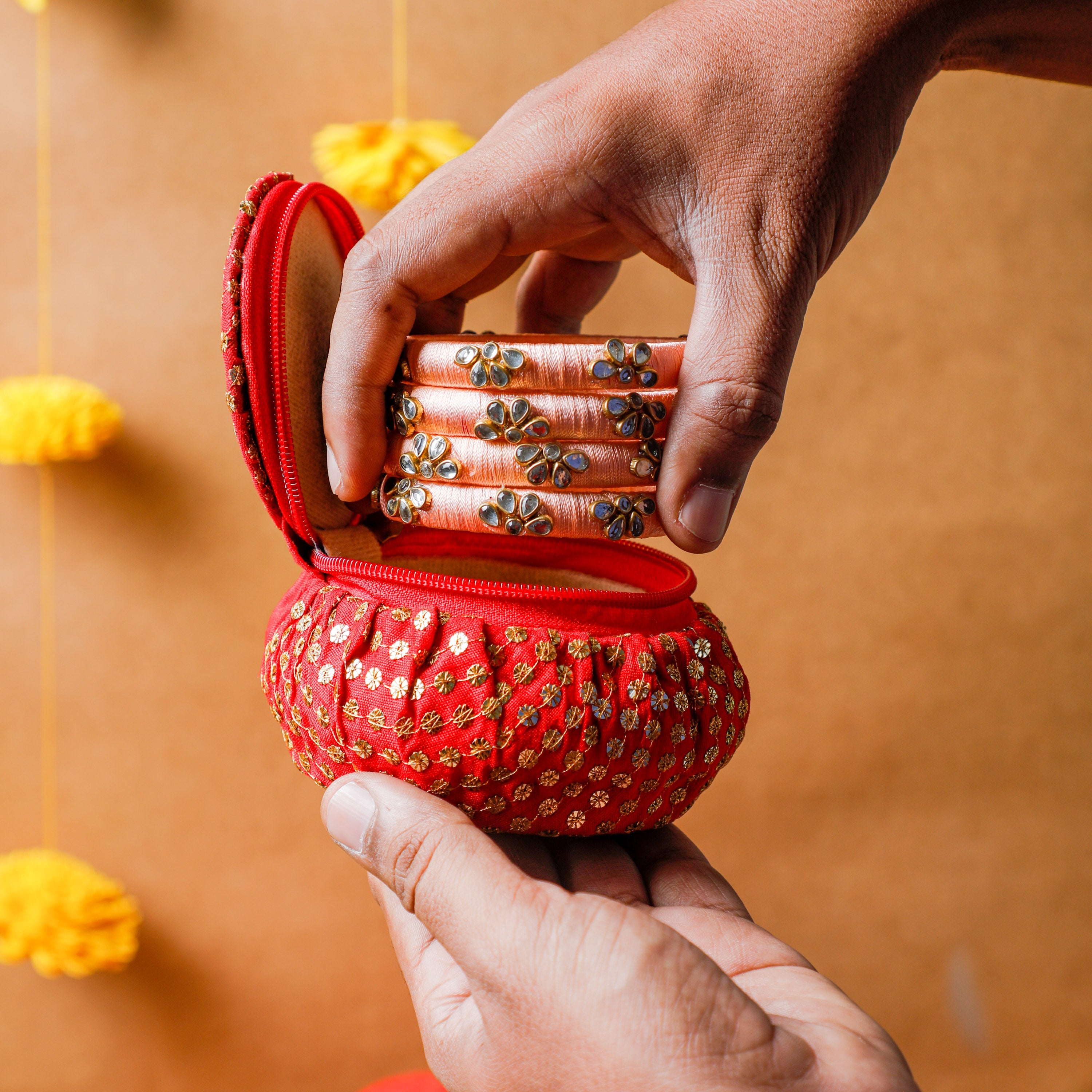 this box is designed to organize and keep your bangles safe