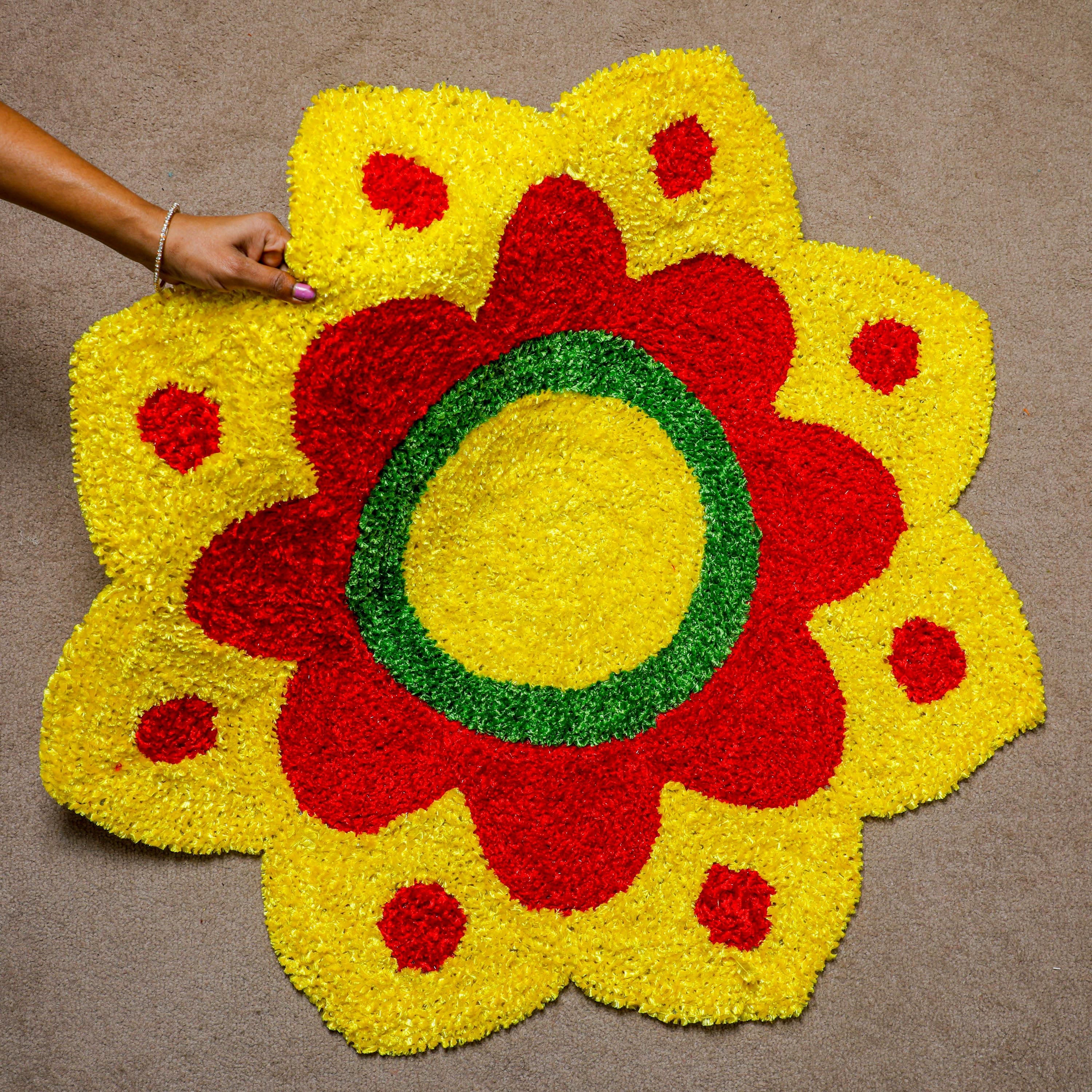 Ready to use handmade rangoli mat