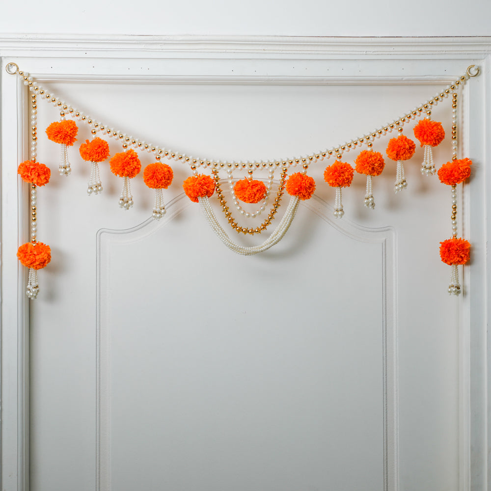 this traditional toran for door set adds a touch of opulence and festivity to your home