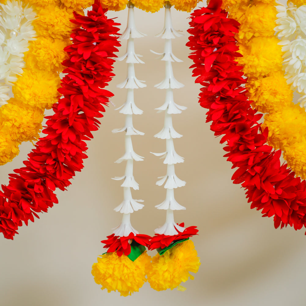 Adorn your space with our Toran featuring beautiful lily hangings, designed to bring a blossoming charm to your home