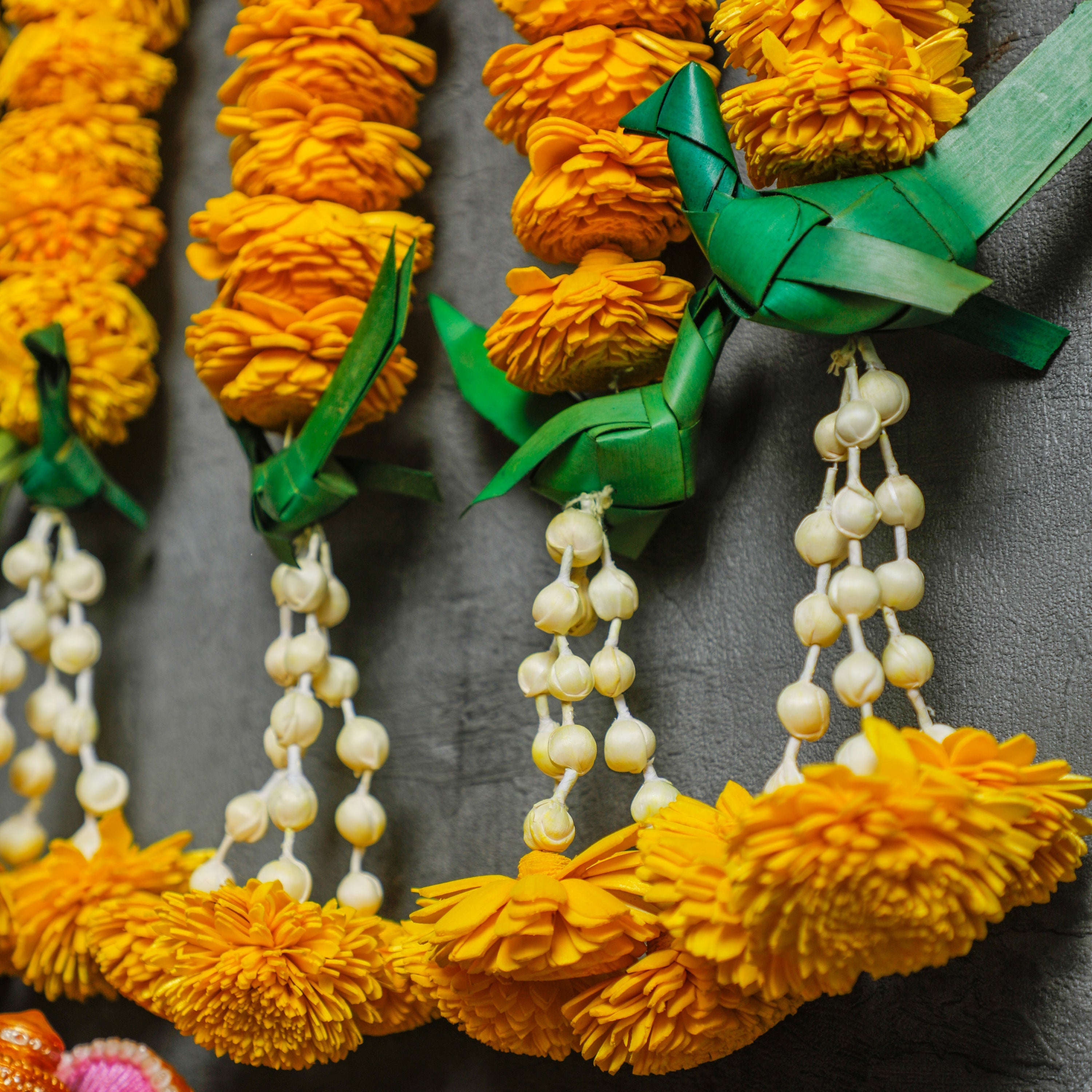 A combination of multicolor garland