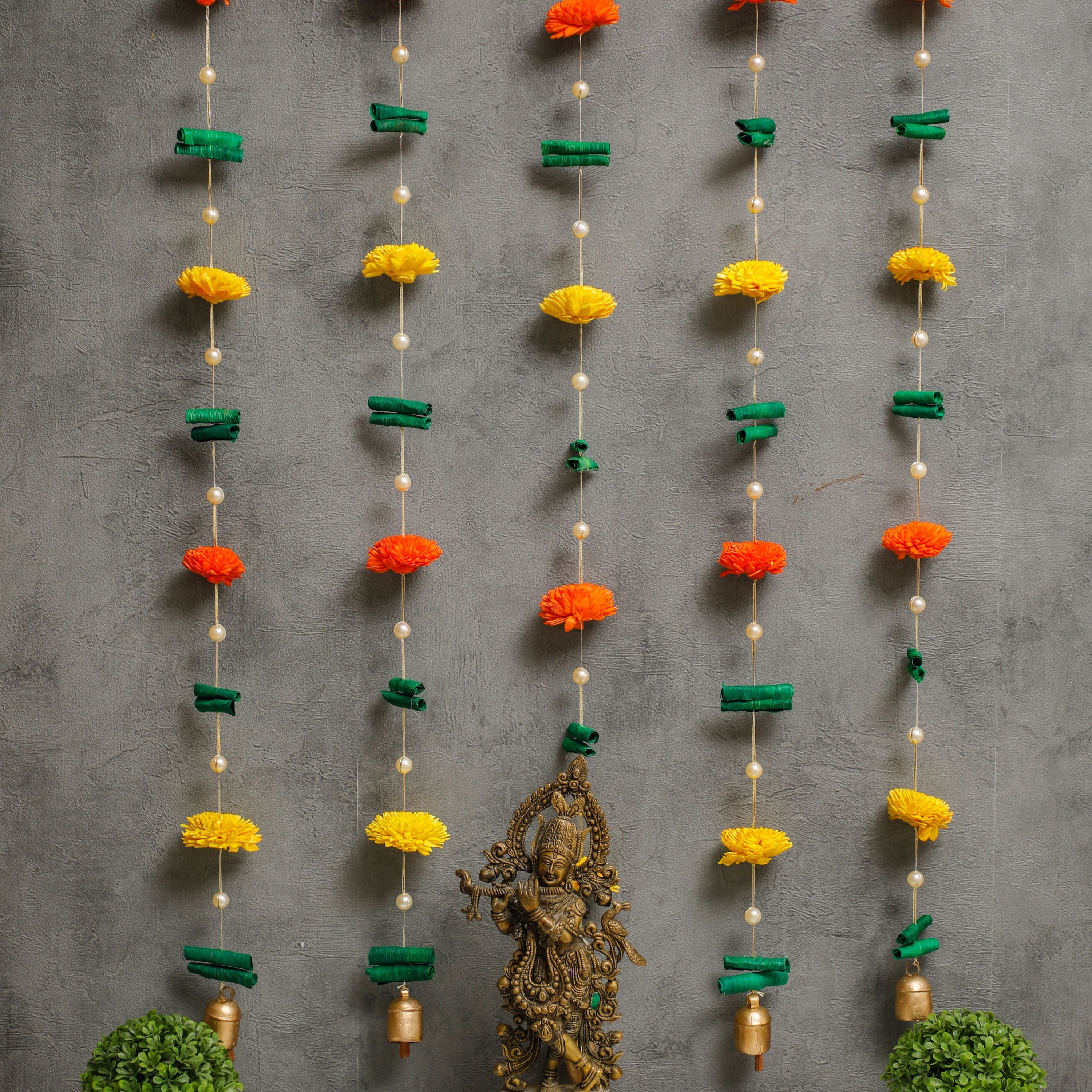 EcoHarmony Garland hanged in pooja room