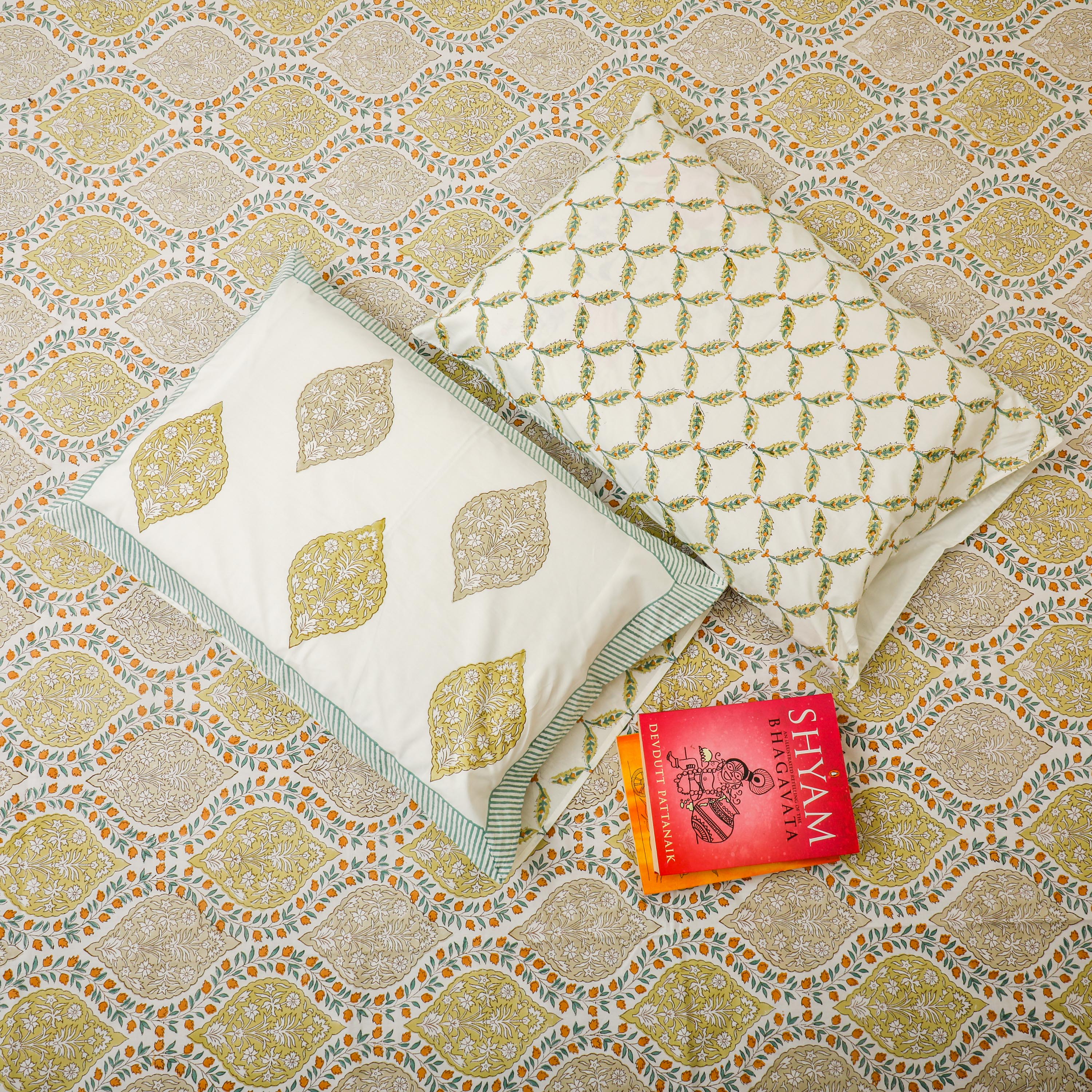 Elevate Your Space with Block Printed Cotton Bed Sheet