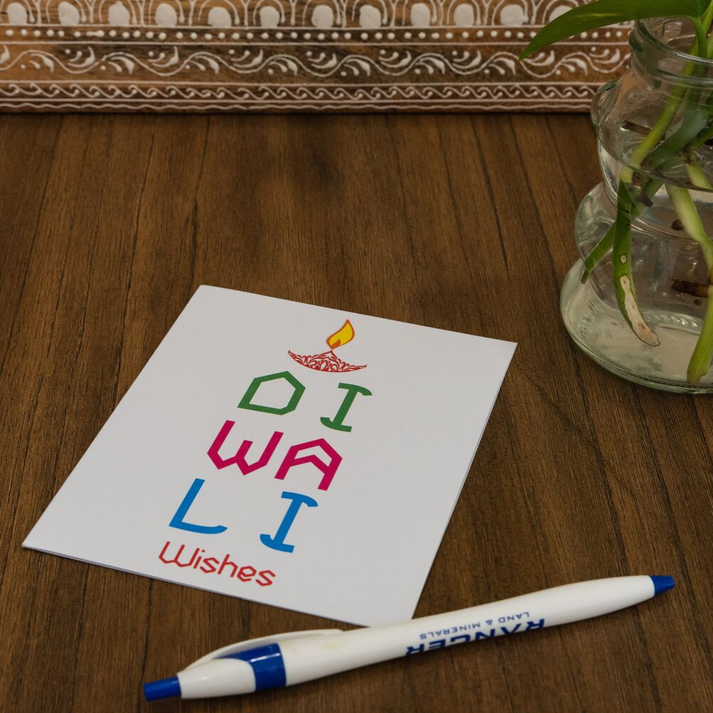 Set of 8 Blank Diwali Greeting cards