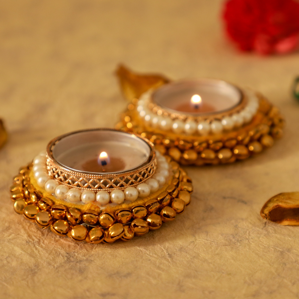 Metal Ghungroo Diya for Diwali Decorations